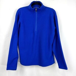 VINTAGE Obermeyer UltraGear Polartec Men’s Sz M Blue 1/4 Zip Fleece Pullover Top